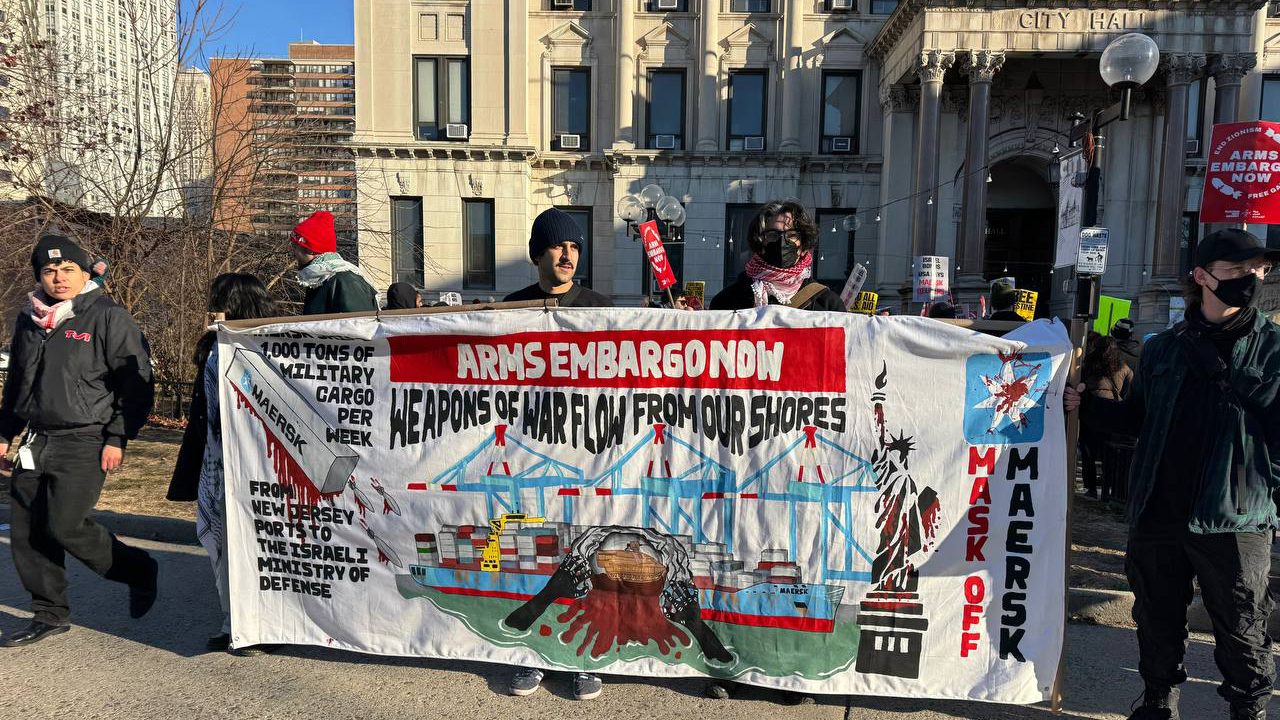Pro-Palestine organizations demand that Maersk stop shipping Israeli military cargo