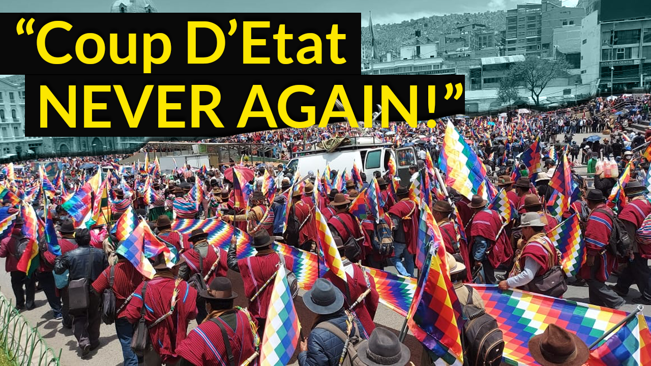 Bolivians march in defense of the Wiphala and socialist government