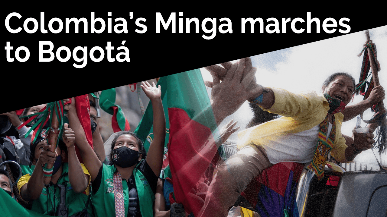 8,000 Colombians march to Bogotá demanding to meet with president Duque