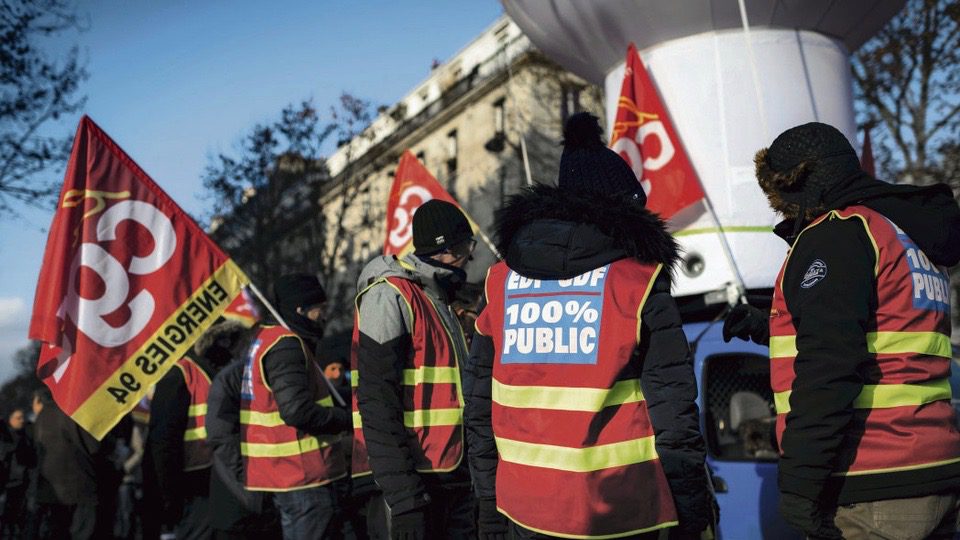 Energy sector workers in France protest bifurcation of state-owned electric company EDF