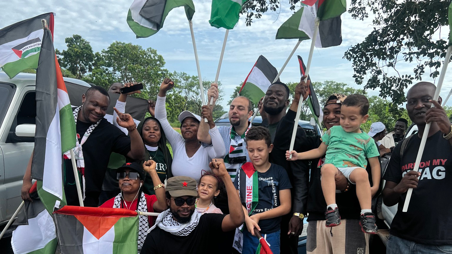 Ghanaians organize car caravan in solidarity with Palestine