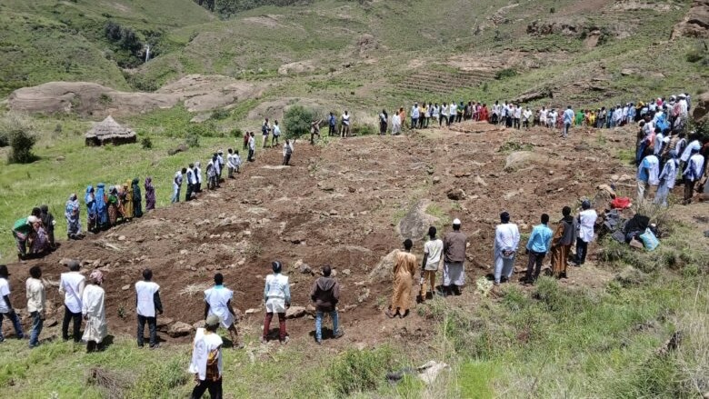 Response to the landslide in Tarsin