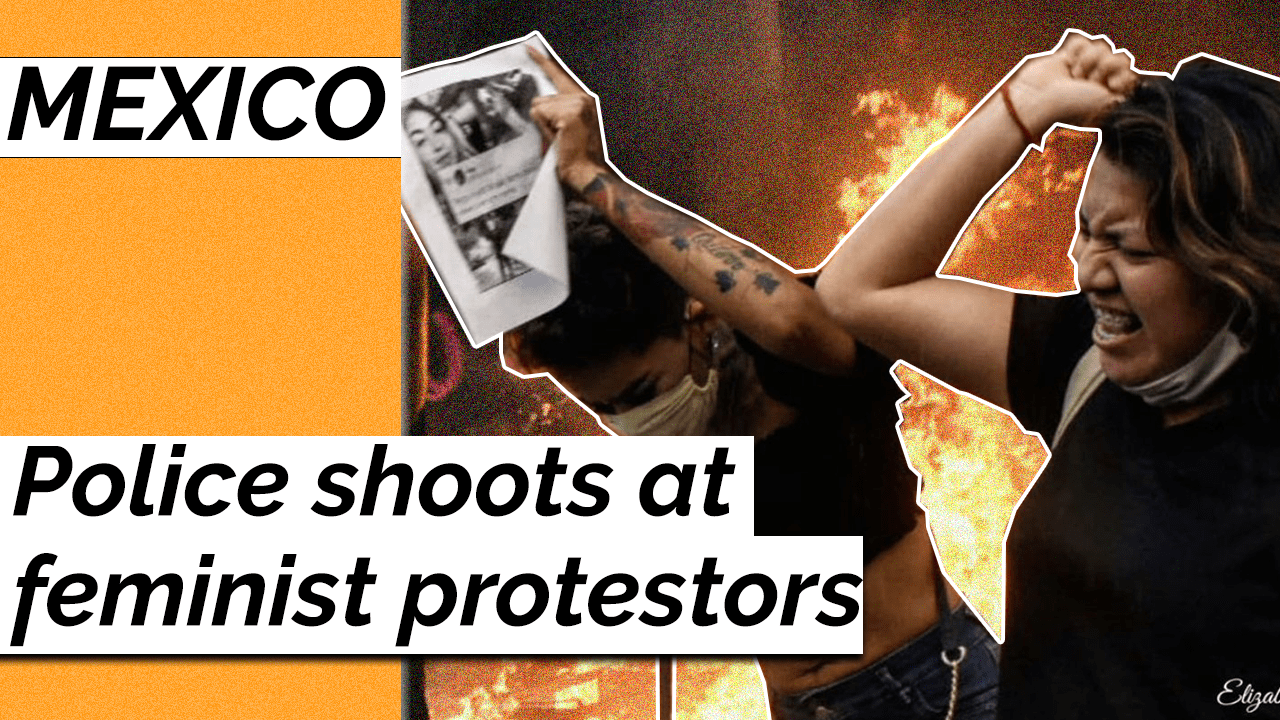 Mexico police shoots at anti-femicide protest in Cancún