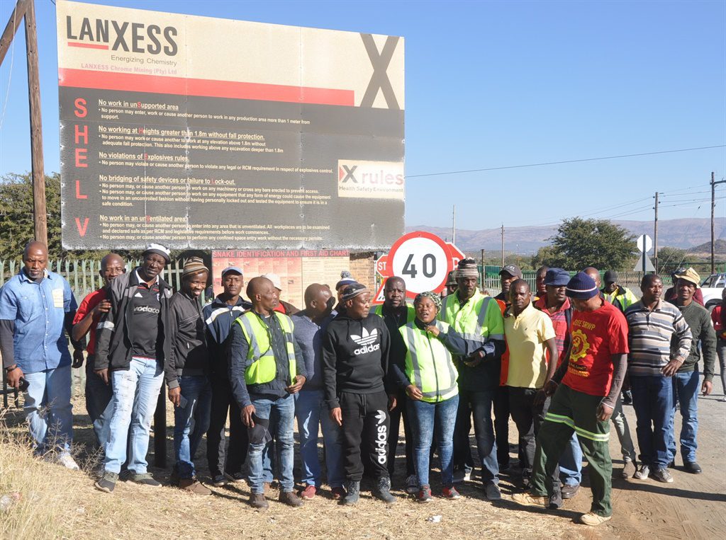 Over 200 mine workers stage underground sit-in at Lanxess mine in South Africa