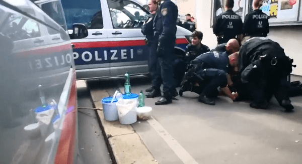 Youth march in Vienna against police brutality