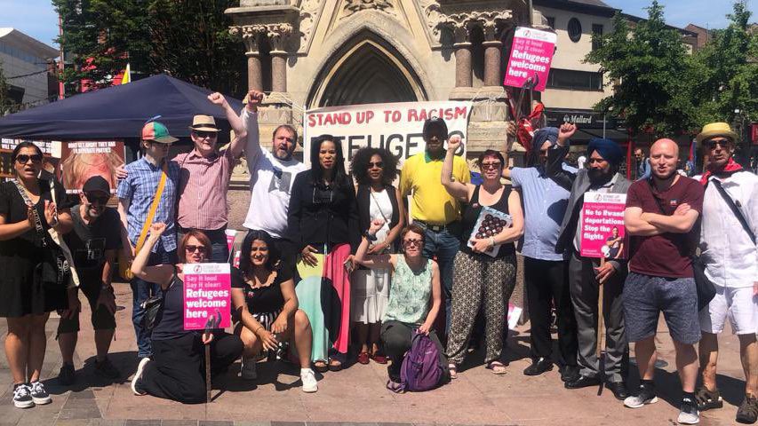 Rights groups and trade unions protest UK government’s Rwanda deportation policy