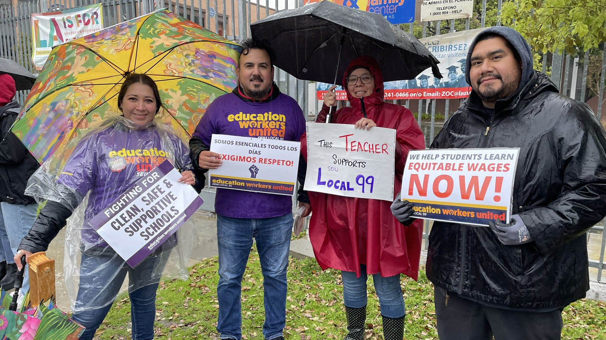 65,000 Los Angeles education workers are on a historic three-day strike