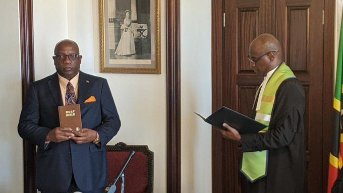 Timothy Harris takes oath as Prime Minister of Saint Kitts and Nevis for second term