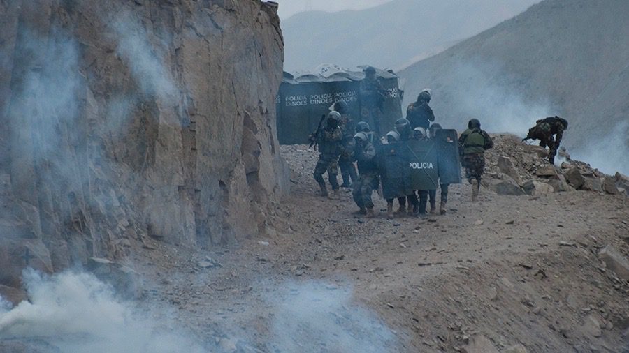 Protesters severely injured during anti-mining protest in Peru