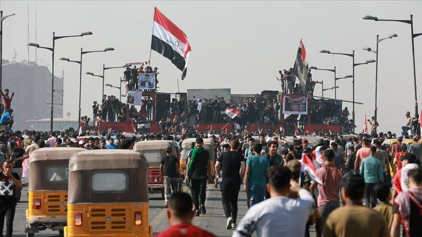 Thousands come out to mark anniversary of popular protests in Iraq