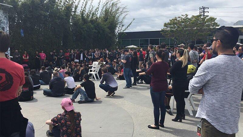 Riot Games employees stage walkout over forced arbitration in sexual discrimination cases