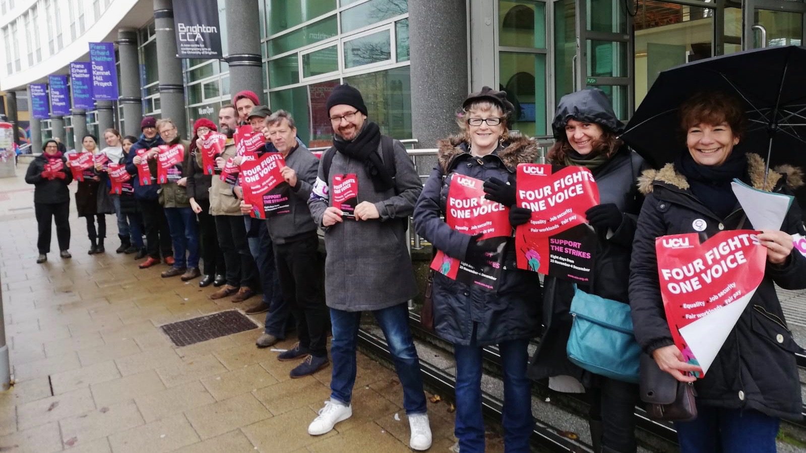 Lecturers and staff go on strike in universities across the UK