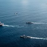War ships in the Caribbean