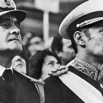 Coup leaders Admiral Massera and General Videla.