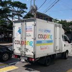 Coupang delivery truck in Seoul