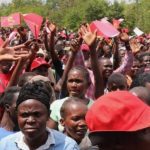 Protestors in Kenya raise CPM-K banners