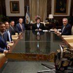 Argentine President Javier Milei and Peter Thiel