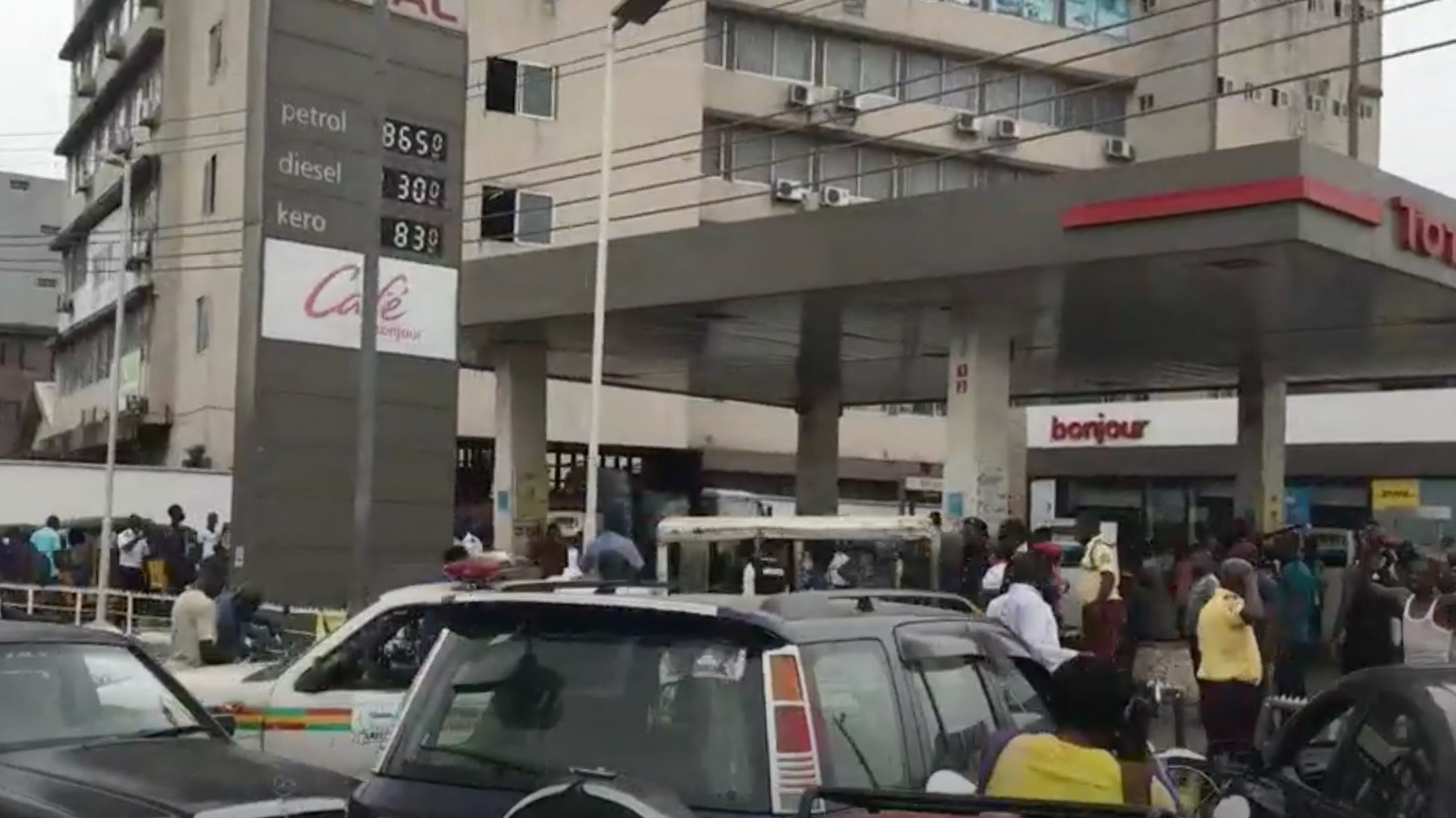 Lines at the gas pump in Nigeria
