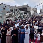 Eid al-Adha prayer in Gaza amidst the rubble