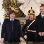 Javier Milei and Chief of Staff Manuel Adorni