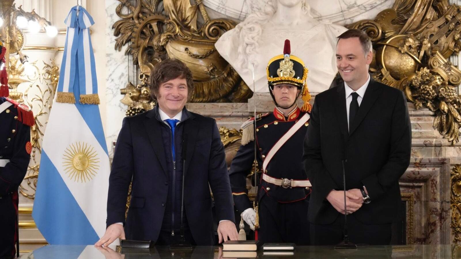 Javier Milei and Chief of Staff Manuel Adorni