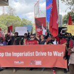Protesters in Nairobi on May 12, 2026 against the France-Africa Summit.