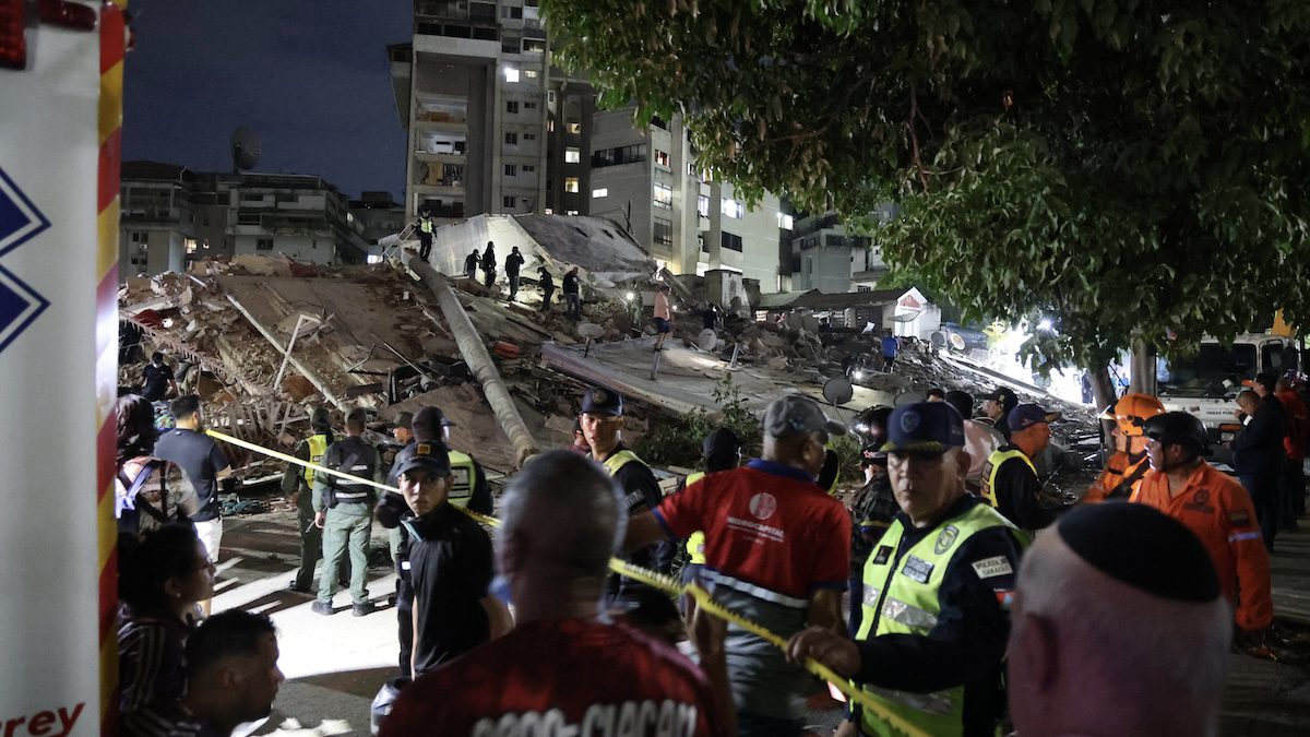 Rescue efforts in Caracas, venezuela