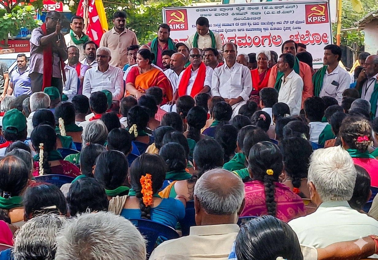 indian farmers gather
