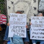 Posters in support of Palestine Action