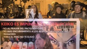 Protesters in Lima, Peru