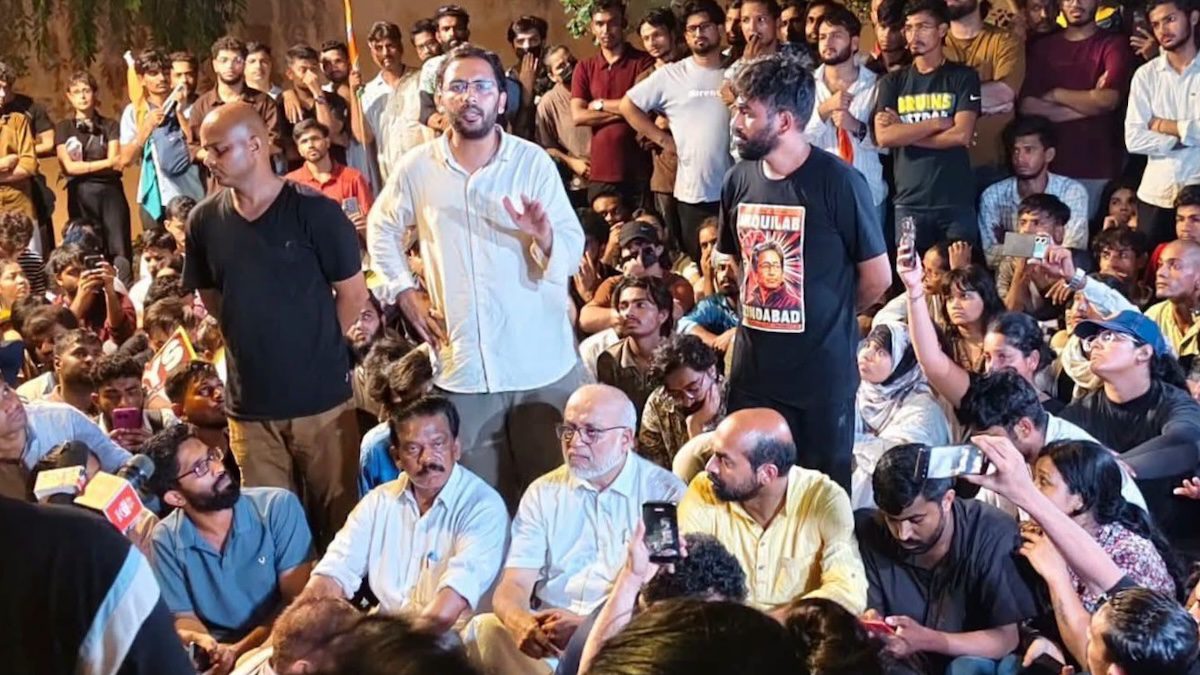 CPI(M) leaders join youth and student protests at Jantar Mantar.