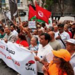 Demonstration against President Kais Saied in Tunis Tunisia