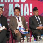 South Asian leaders at the Hands Off Asia conference