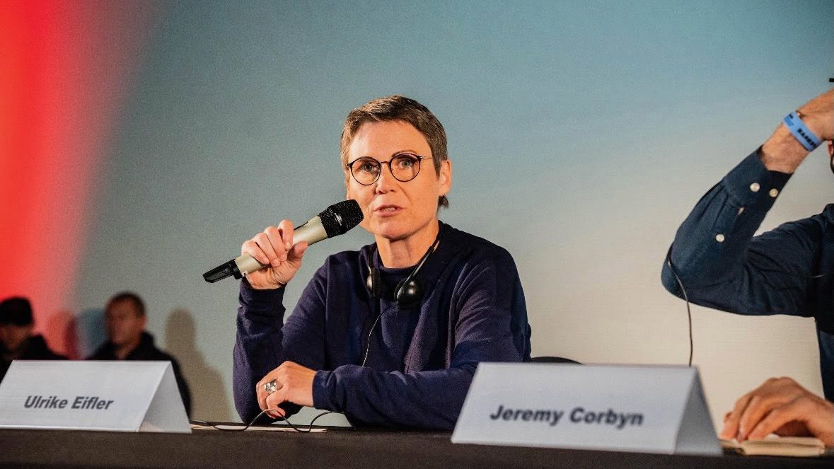 Ulrike Eifler speaks at a panel
