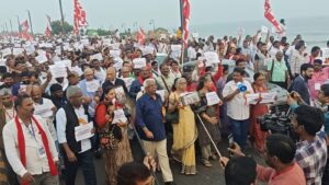 asia antiimperialism - BT News Protest in Visakhapatnam, India,