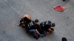 Abderrahim Fakir, 43, is violently assaulted by police