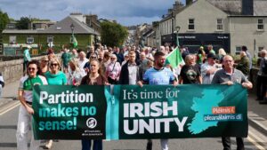 Mary Lou McDonald Irish unity demo - BT News